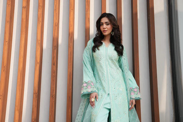 AYLIN LUXURY LAWN UNSTITCHED'26 | Mint Blossom