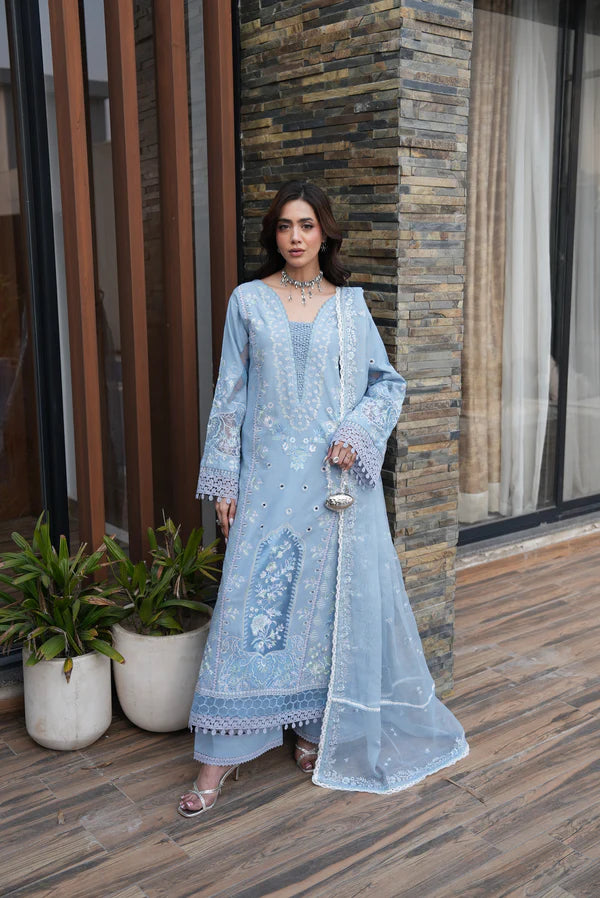 AYLIN LUXURY LAWN UNSTITCHED'26 | Bluebell Grace