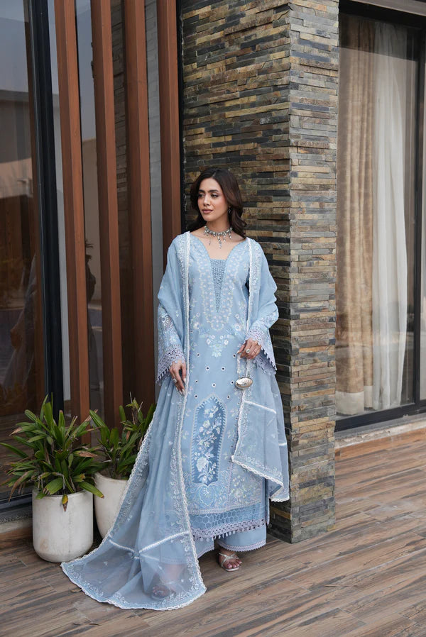 AYLIN LUXURY LAWN UNSTITCHED'26 | Bluebell Grace