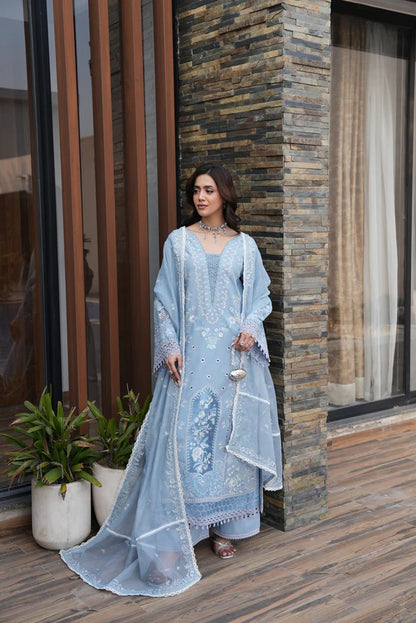 AYLIN LUXURY LAWN UNSTITCHED'26 | Bluebell Grace