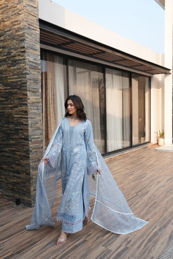 AYLIN LUXURY LAWN UNSTITCHED'26 | Bluebell Grace