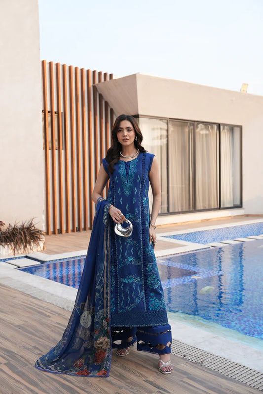 AYLIN LUXURY LAWN UNSTITCHED'26 | Midnight Iris