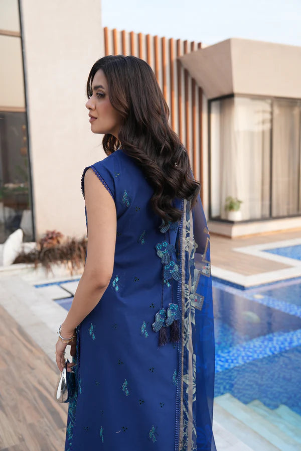 AYLIN LUXURY LAWN UNSTITCHED'26 | Midnight Iris
