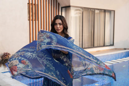 AYLIN LUXURY LAWN UNSTITCHED'26 | Midnight Iris