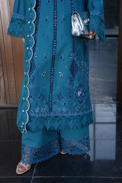 AYLIN LUXURY LAWN UNSTITCHED'26 | Teal Lotus