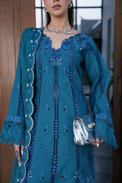 AYLIN LUXURY LAWN UNSTITCHED'26 | Teal Lotus
