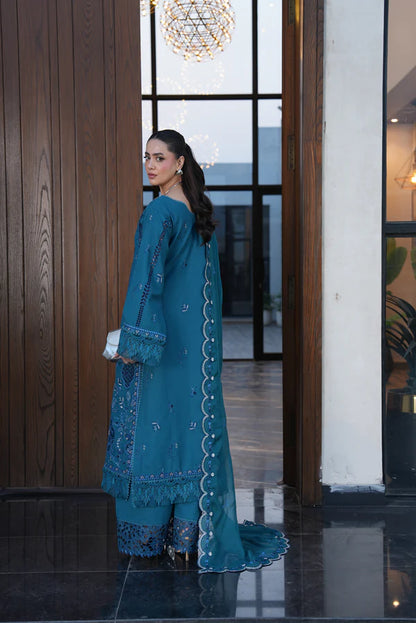AYLIN LUXURY LAWN UNSTITCHED'26 | Teal Lotus