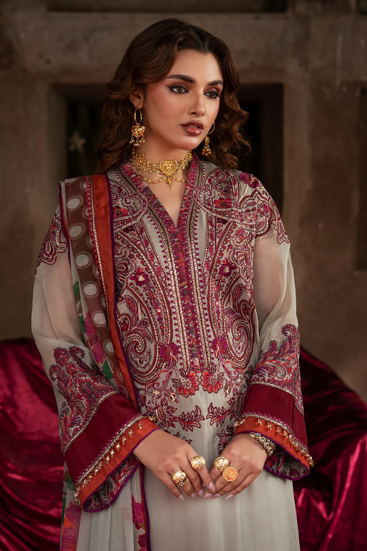 CHARIZMA VASAL LUXURY CHIFFON UNSTITCHED'26| VSL6-01