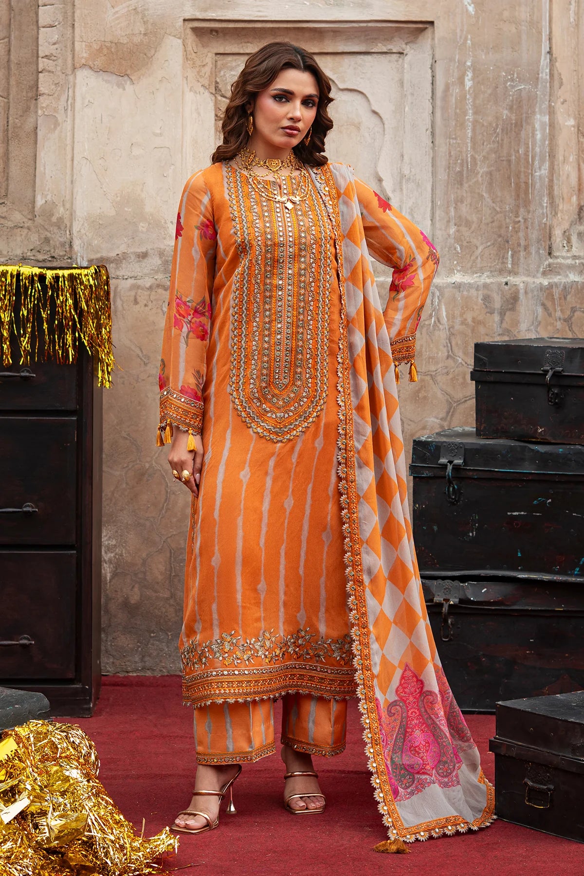 CHARIZMA VASAL LUXURY CHIFFON UNSTITCHED'26| VSL6-08