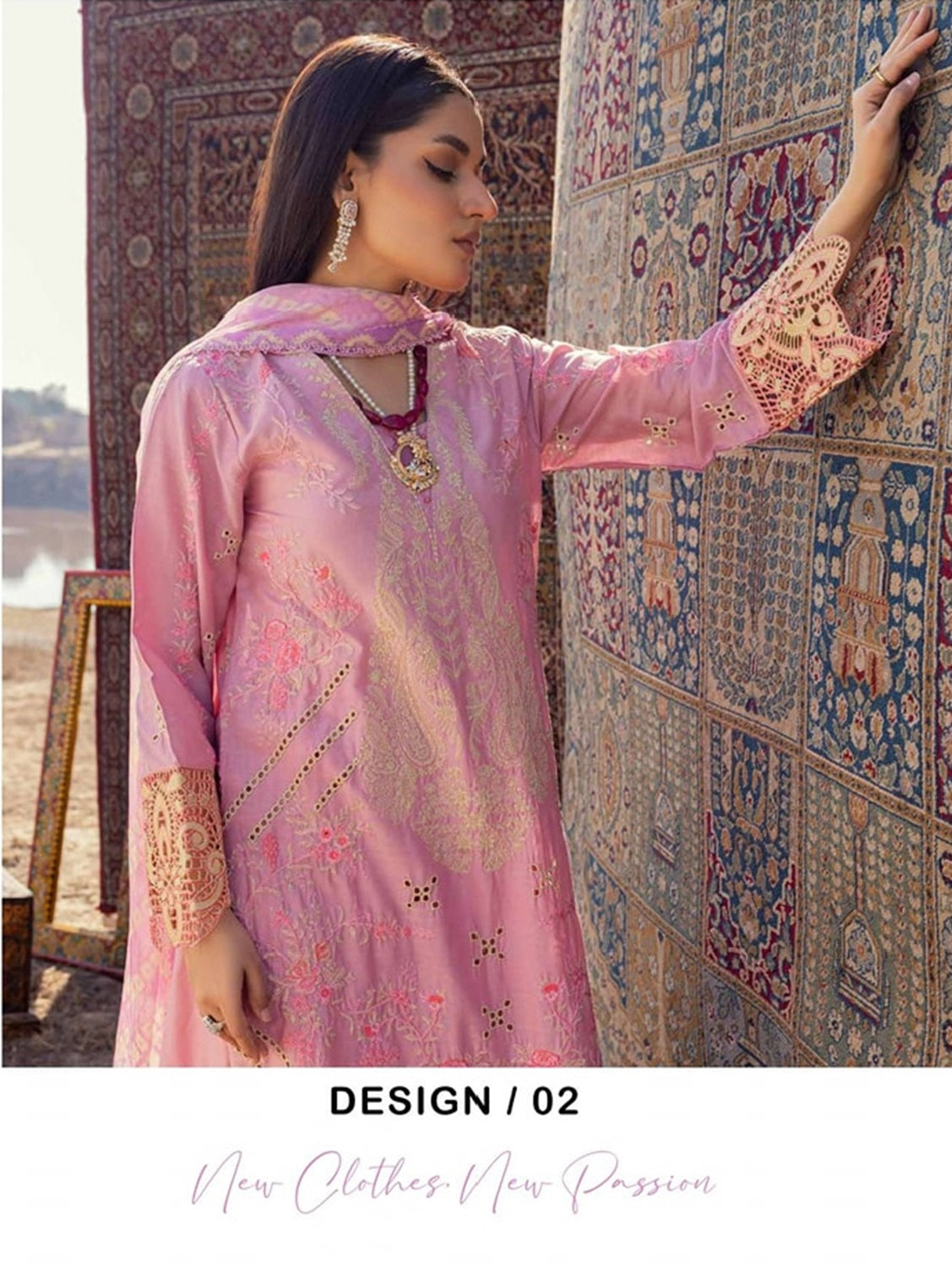 Adan Traditional Attire Unstitched Lawn 2025- Design 02