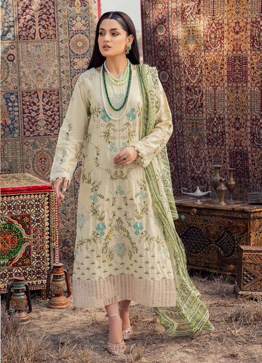 Adan Traditional Attire Unstitched Lawn 2025- Design 07