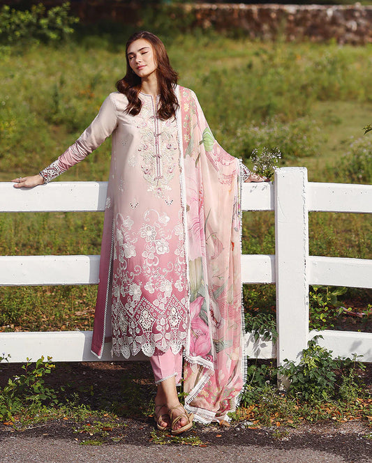 MUSHQ SOLACE OMBRE CHIKANKARI UNSTITCHED - DEW DRIFT MUNSS260209