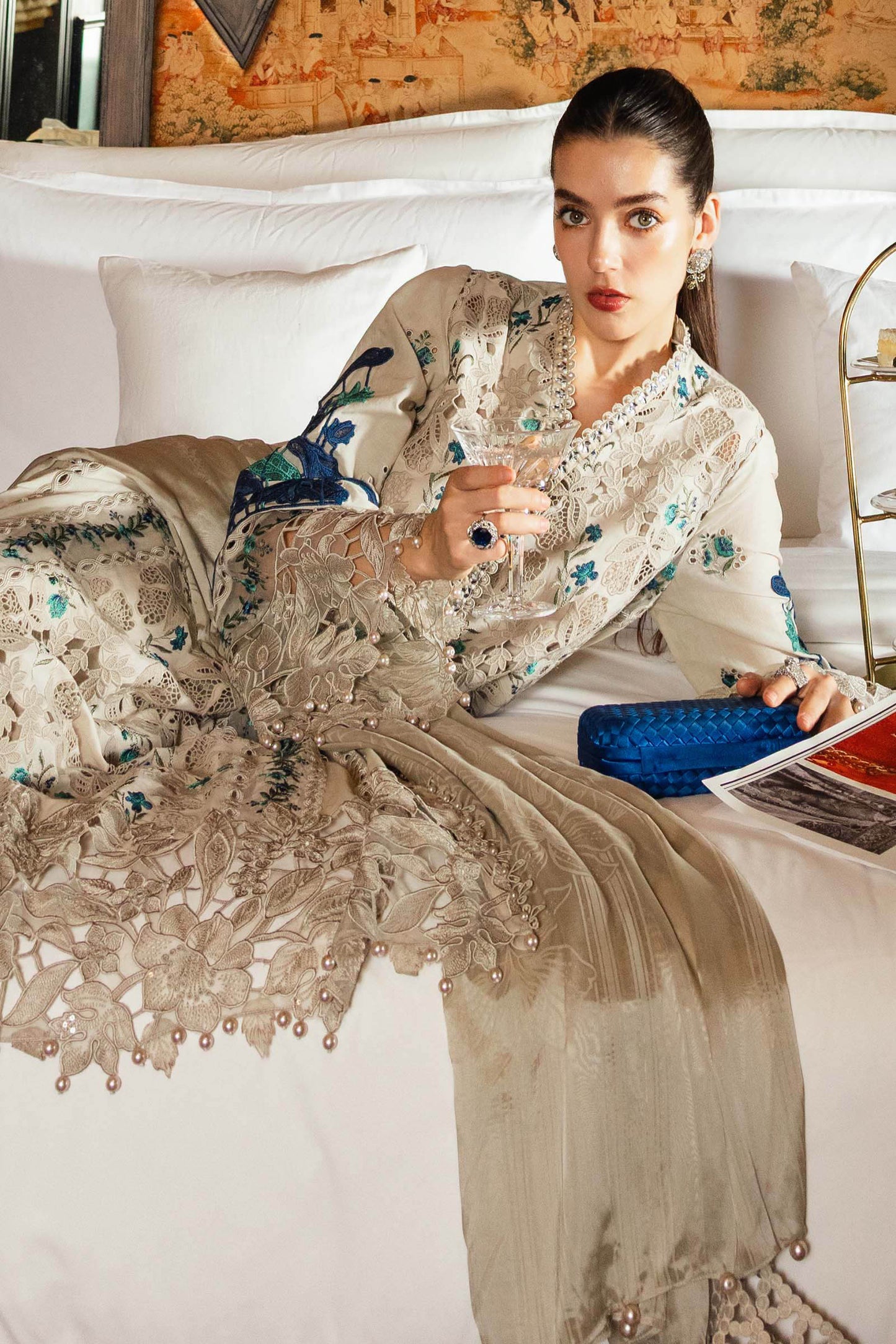 MARIA B LUXURY LAWN EID EDIT UNSTITCHED'26 - D8 (Sage Green)