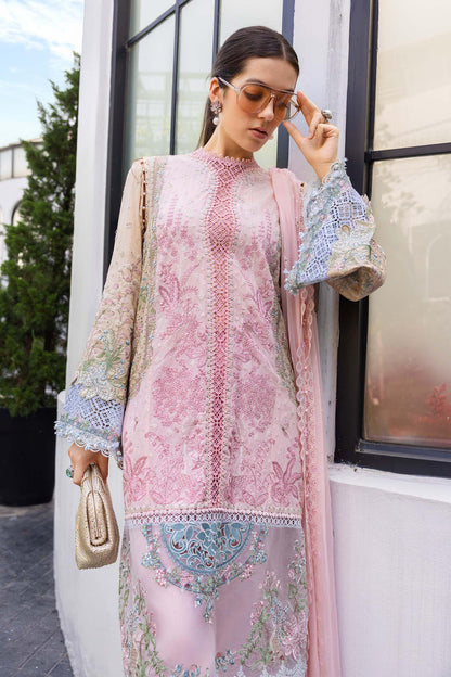 MARIA B LUXURY LAWN EID EDIT UNSTITCHED'26 - D9 (Rose Pink)
