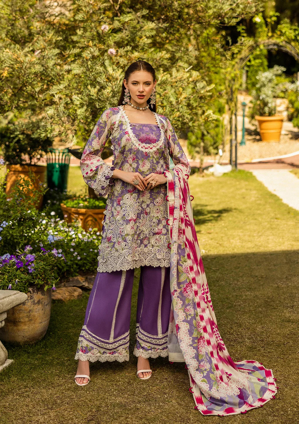 Elaf Print Chikankari Lookbook Collection 2025 | ELK-02A