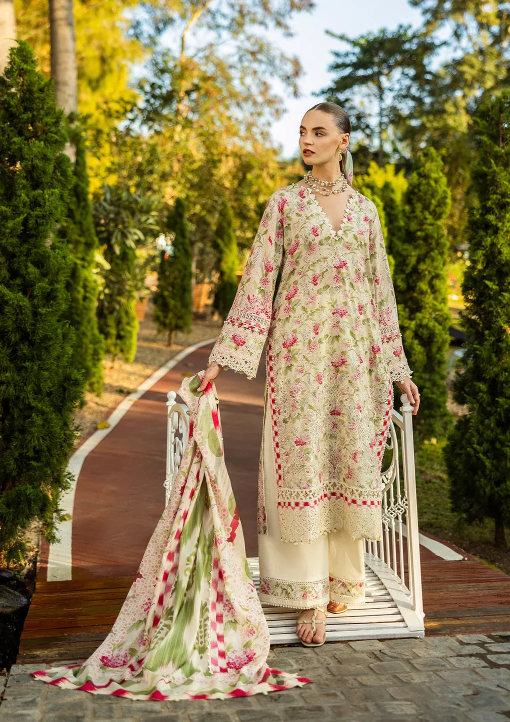 Elaf Print Chikankari Lookbook Collection 2025 | ELK-02B