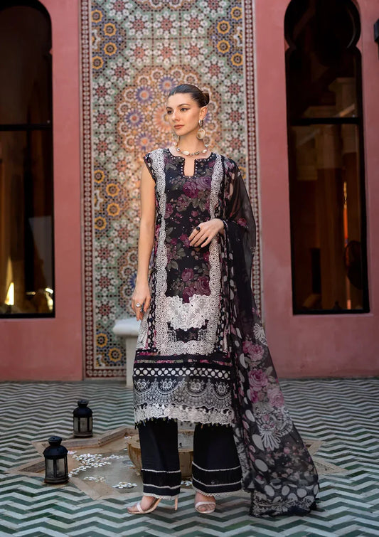 Elaf Signature Lookbook Collection 2025 = Embroidered Lawn - ETS-02B PROM NIGHT