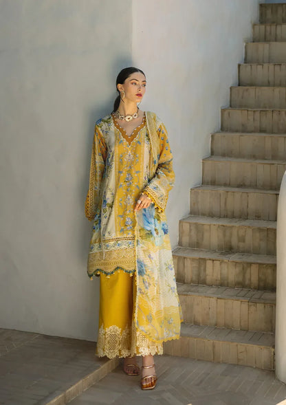 Elaf Signature Lookbook Collection 2025 = Embroidered Lawn - ETS-03B SUNGLOW