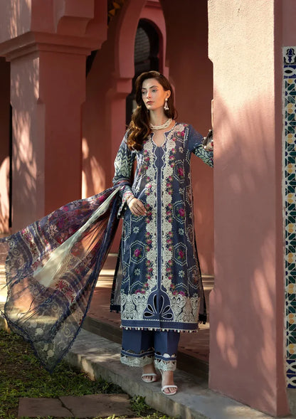 Elaf Signature Lookbook Collection 2025 = Embroidered Lawn - ETS-04A SYLVIE