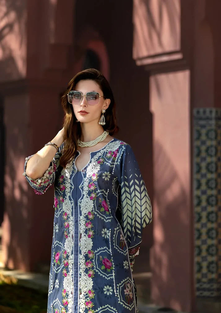 Elaf Signature Lookbook Collection 2025 = Embroidered Lawn - ETS-04A SYLVIE