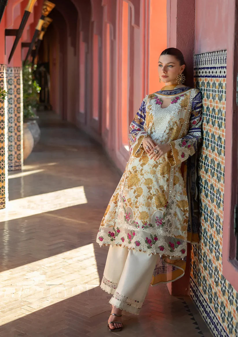 Elaf Signature Lookbook Collection 2025 = Embroidered Lawn - ETS-05A ESTELLE