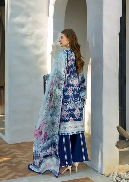 Elaf Signature Lookbook Collection 2025 = Embroidered Lawn - ETS-06A LONDON BLUES