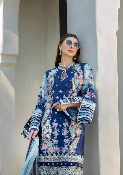 Elaf Signature Lookbook Collection 2025 = Embroidered Lawn - ETS-06A LONDON BLUES