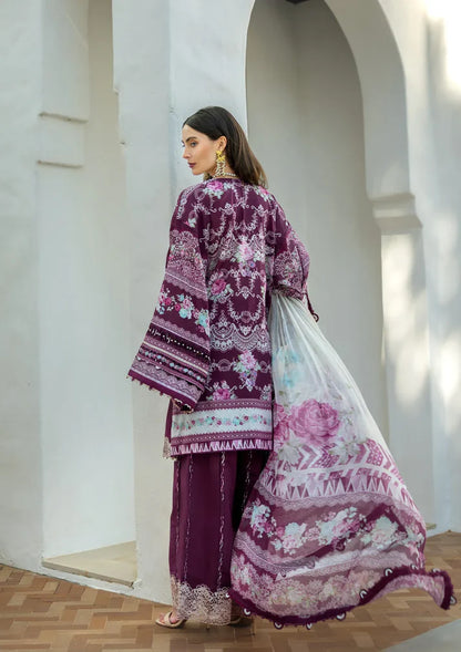 Elaf Signature Lookbook Collection 2025 = Embroidered Lawn - ETS-06B AZOTIC