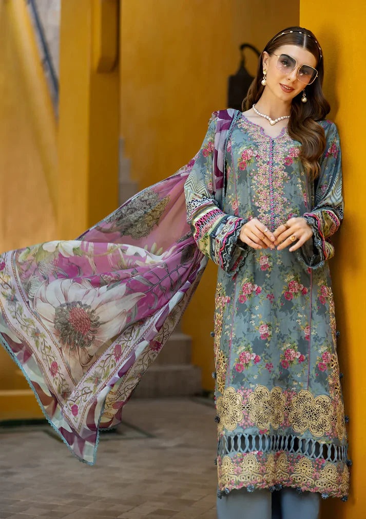 Elaf Signature Lookbook Collection 2025 = Embroidered Lawn - ETS-07B GLORY