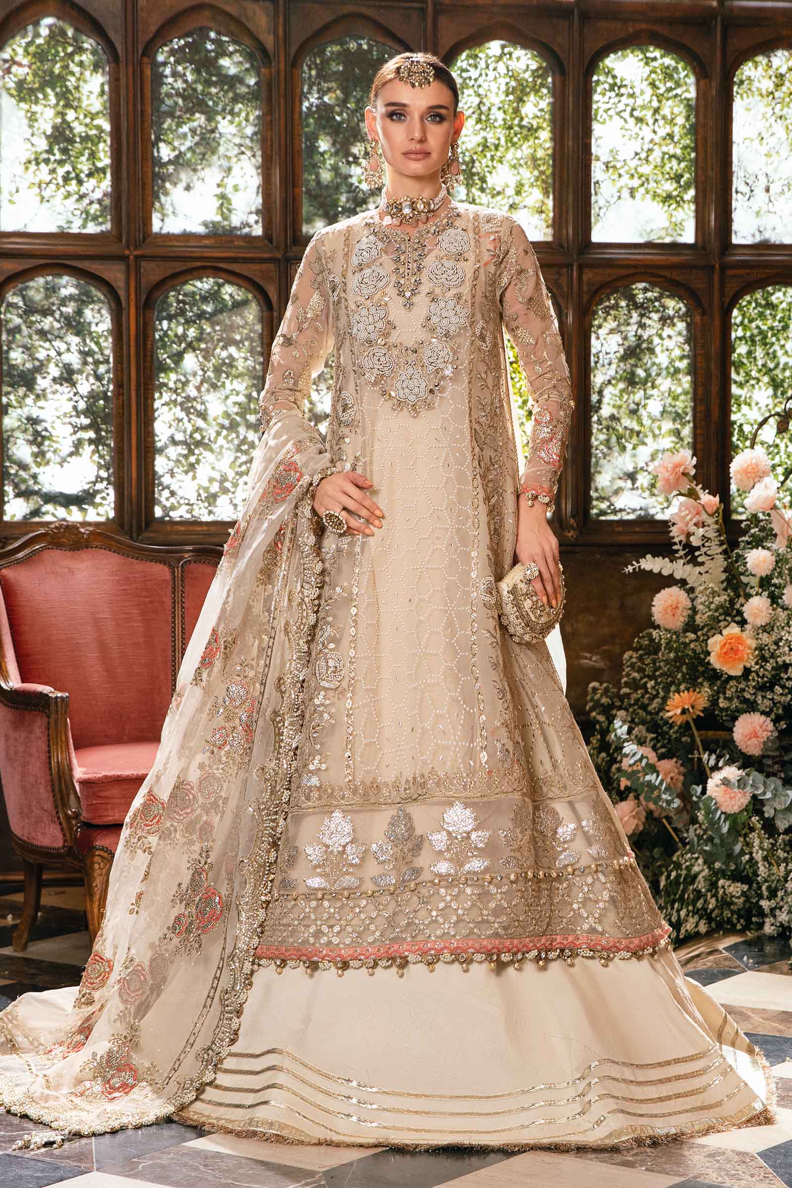 Maria.B. Mbroidered Collection 2024 – 3 PIECE UNSTITCHED EMBROIDERED SUIT | BD-2805