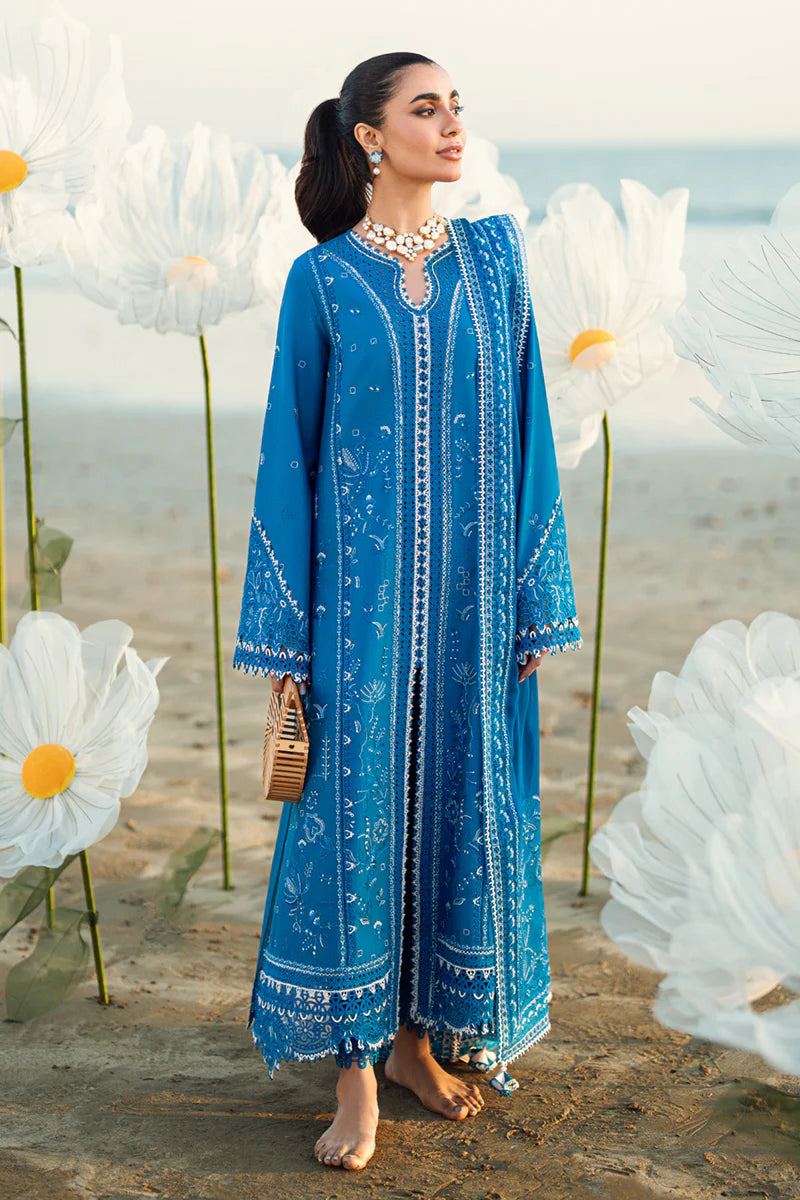 Sahil Luxury Lawn by Qalamkar 3 PCs Unstitched 2025 - FK-03 VICTORIA