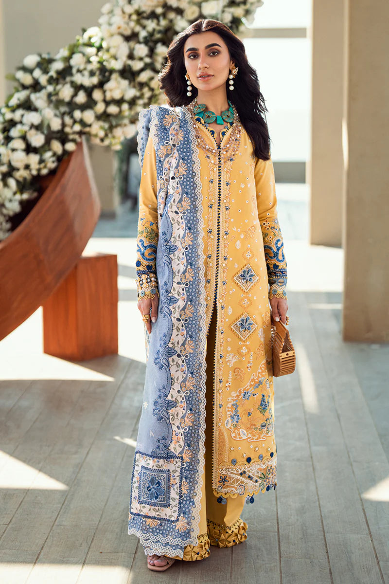 Sahil Luxury Lawn by Qalamkar 3 PCs Unstitched 2025 - FK-06 NATALIE