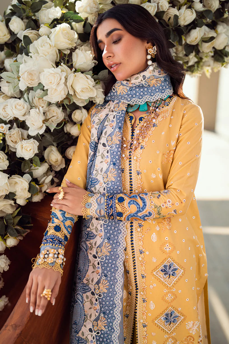 Sahil Luxury Lawn by Qalamkar 3 PCs Unstitched 2025 - FK-06 NATALIE