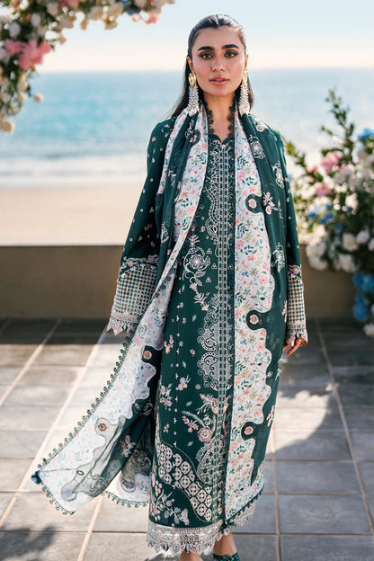 Sahil Luxury Lawn by Qalamkar 3 PCs Unstitched 2025 - FK-13 ELIZA