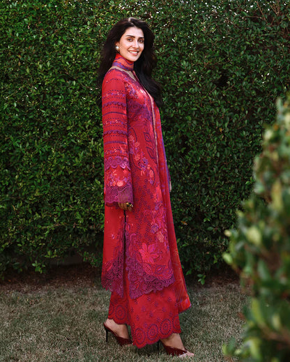 A MOI LUXURY LAWN BY MUSHQ UNSTITCHED'26 | Falling Petals