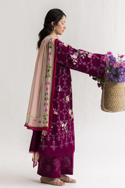 COCO BY ZARA SHAHJAHAN LAWN VOL 2 '26 - UNSTITCHED SIA-1A (OLIVE GREEN)
