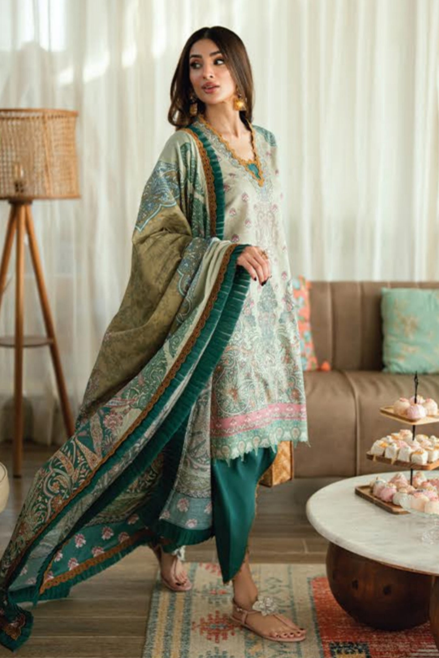 JADE URBANE PRINTED LAWN UNSTITCHED'26 | 20936 A