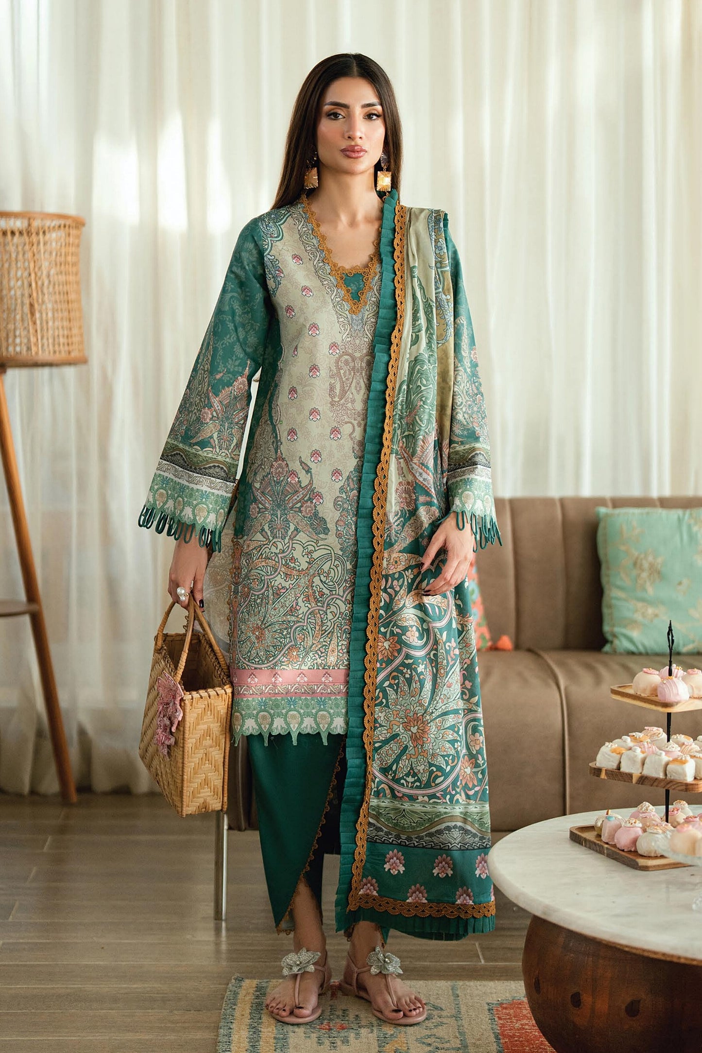 JADE URBANE PRINTED LAWN UNSTITCHED'26 | 20936 A