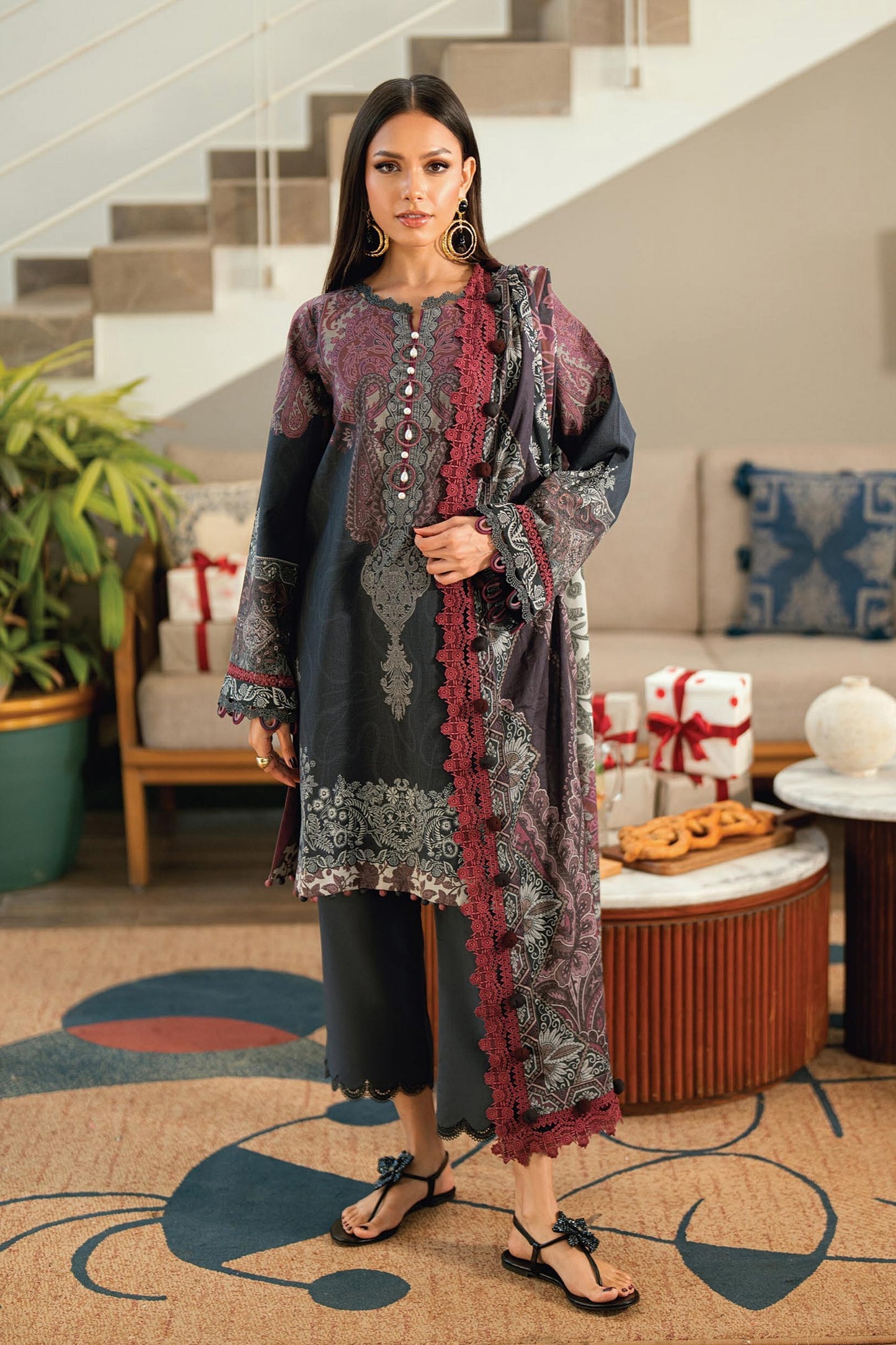 JADE URBANE PRINTED LAWN UNSTITCHED'26 | 20938 A