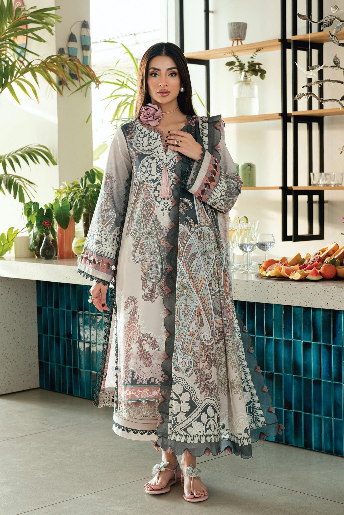 JADE URBANE PRINTED LAWN UNSTITCHED'26 | 20939 A
