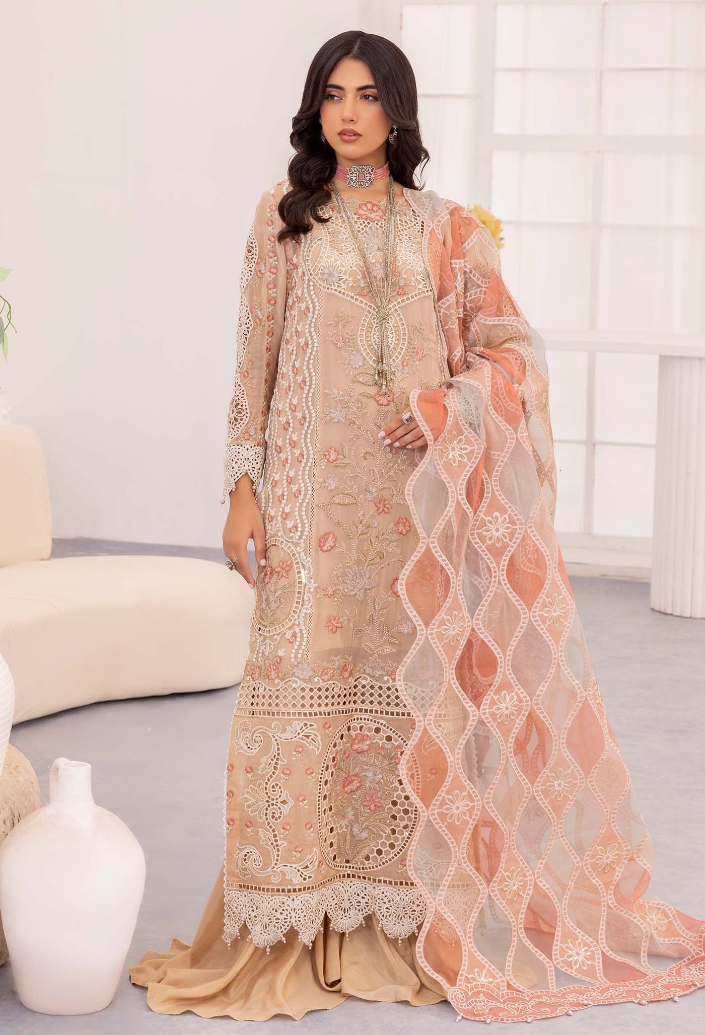 Adan's Chantelle Chiffon Collection 2024 – PEACH JASPER