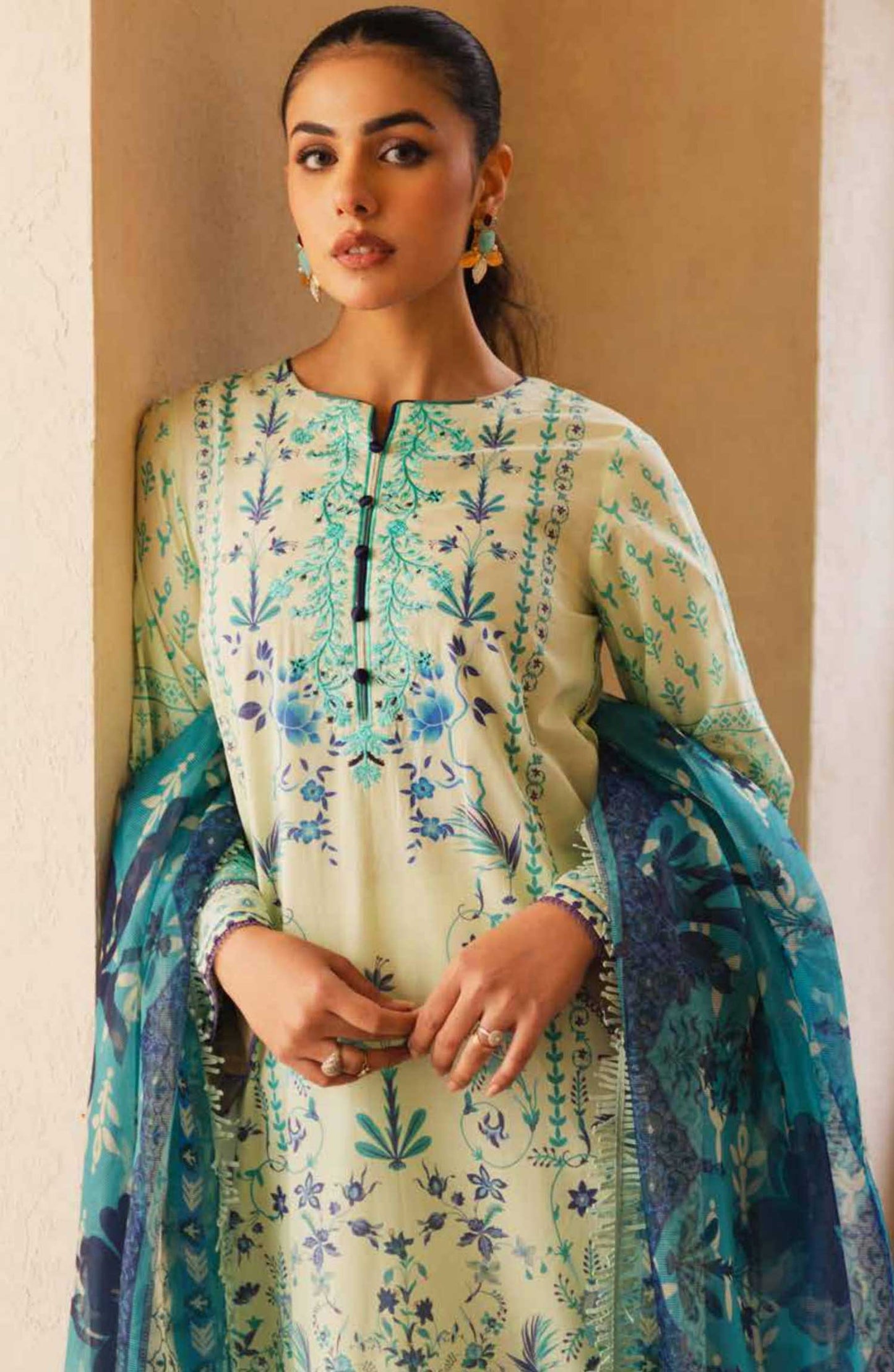 Freesia Zen Embroidered Lawn Collection 2025 LINA