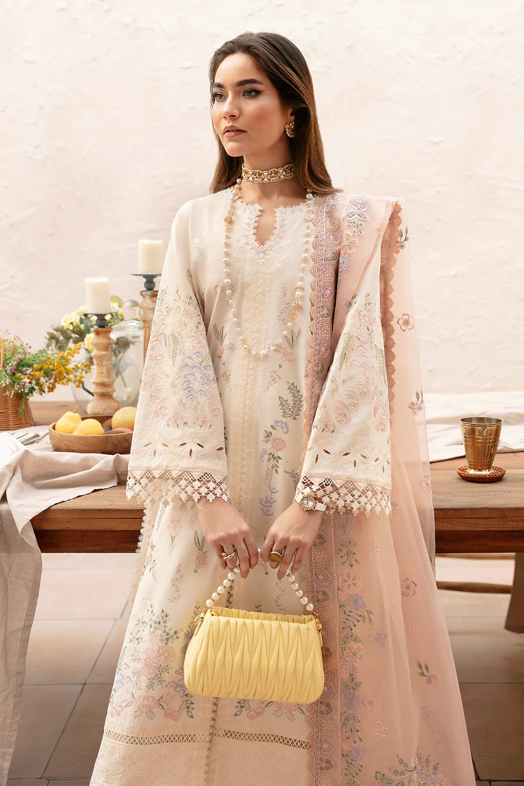 Shop Online Afrozeh Cascade Luxury Lawn 2024 | Luna