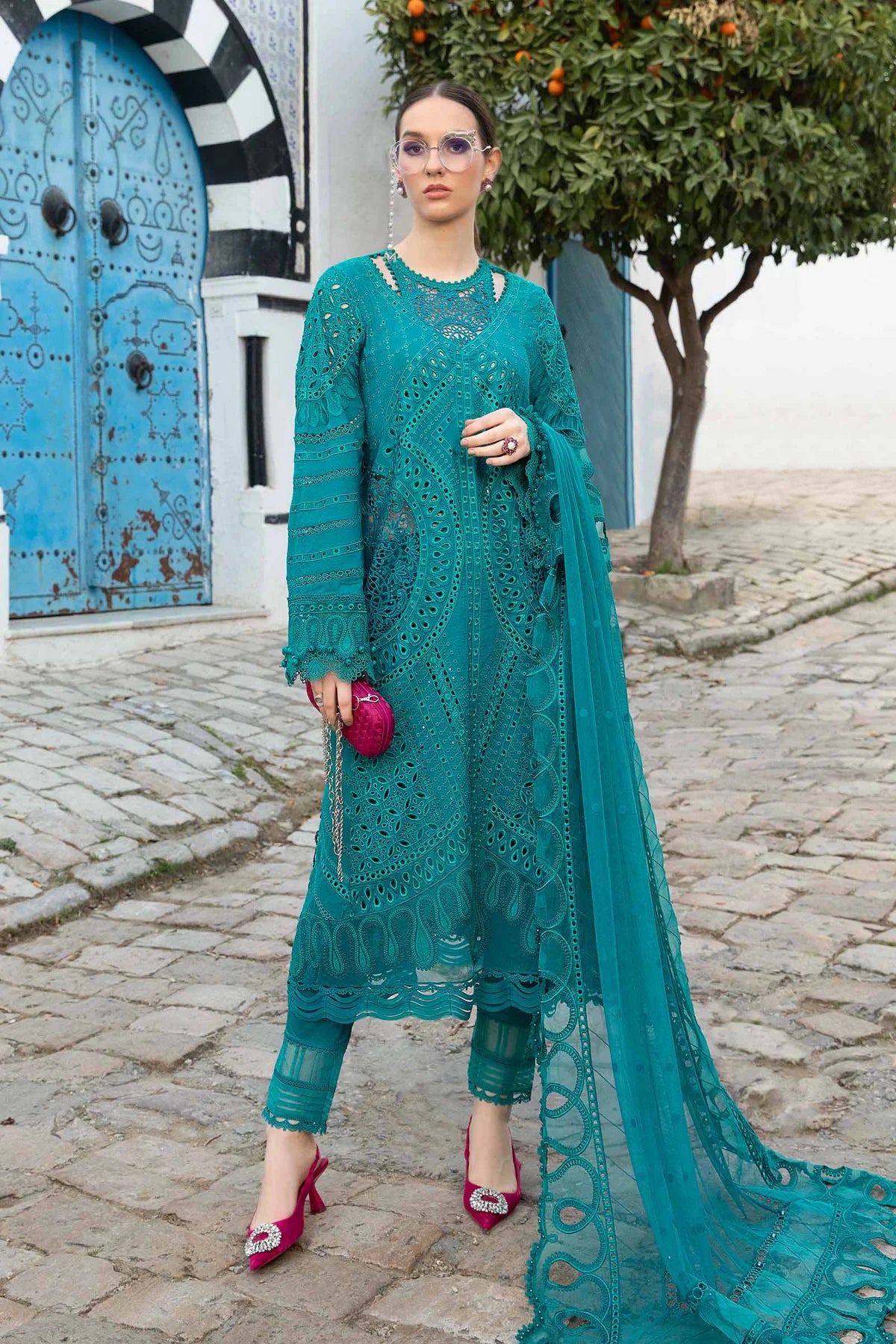 Shop Online Maria B Luxury Lawn 2024 | 02A