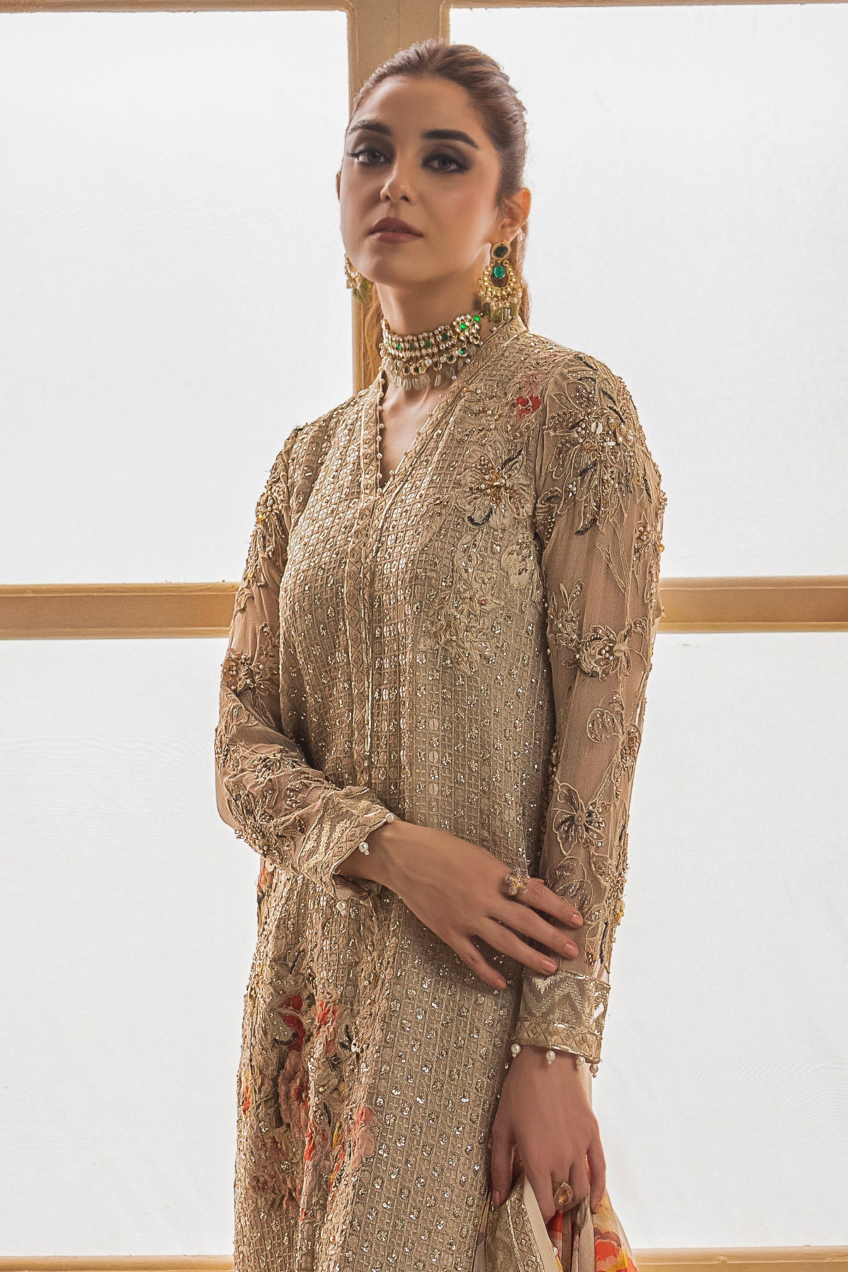 CHARIZMA DASTAN E JASHAN V1 Collection 2024 – Premium Luxury Handwork Chiffon DJW4-05