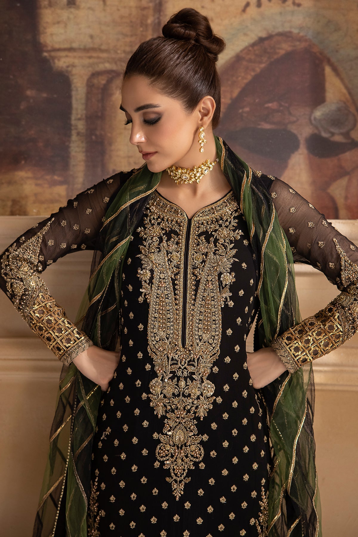 CHARIZMA DASTAN E JASHAN V1 Collection 2024 – Premium Luxury Handwork Chiffon DJW4-06