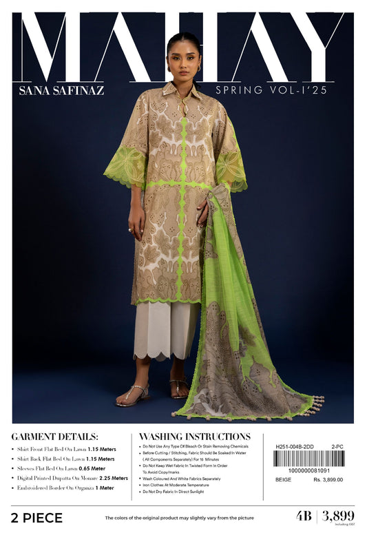 Sana Safinaz Mahay Spring Vol 1 2025 2 Pcs 4B