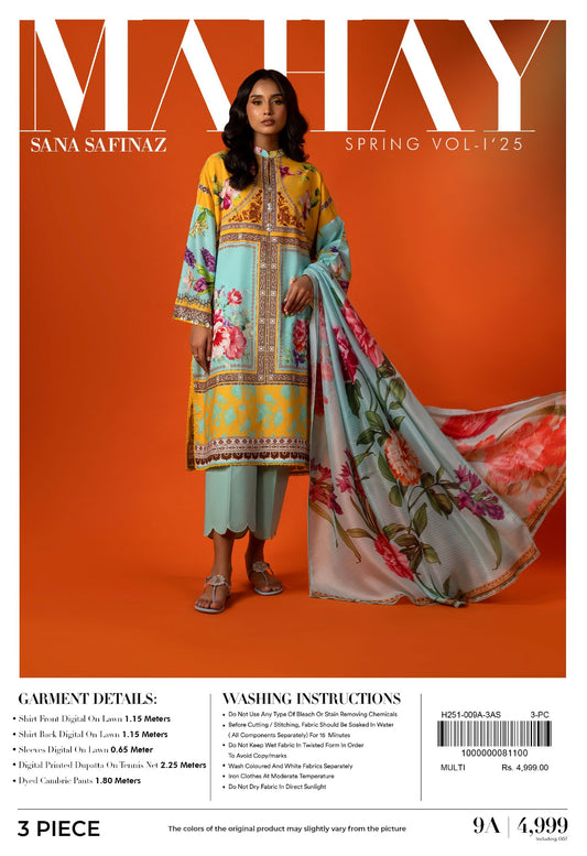 Sana Safinaz Mahay Spring Vol 1 2025 3 Pcs 9A