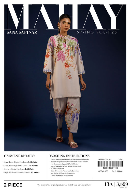 Sana Safinaz Mahay Spring Vol 1 2025 2 Pcs 13A