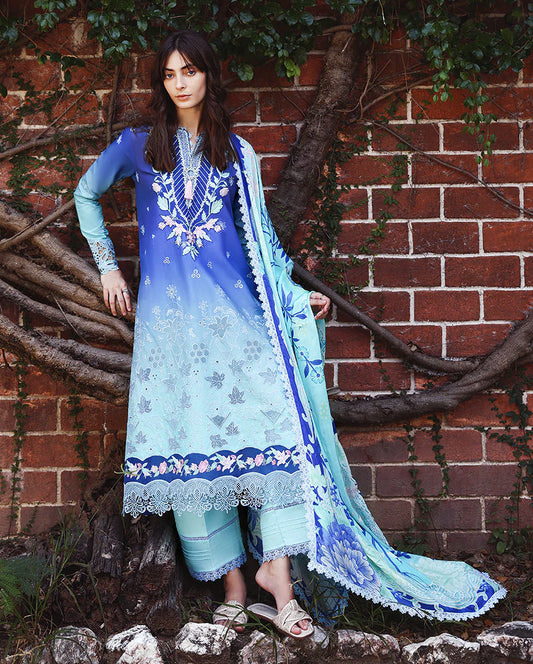 MUSHQ SOLACE OMBRE CHIKANKARI UNSTITCHED - MOONLIT EASE MUNSS260205